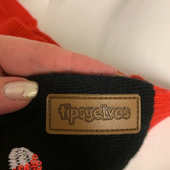 Tipsy Elves Sweater Size Large Cardigan Candy Cane Sequins Christmas in July - Picture 6 of 11